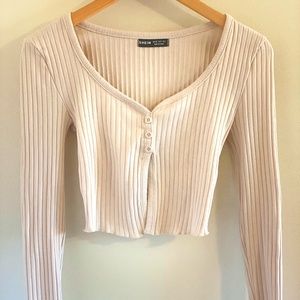 SHEIN Cream Slim Top